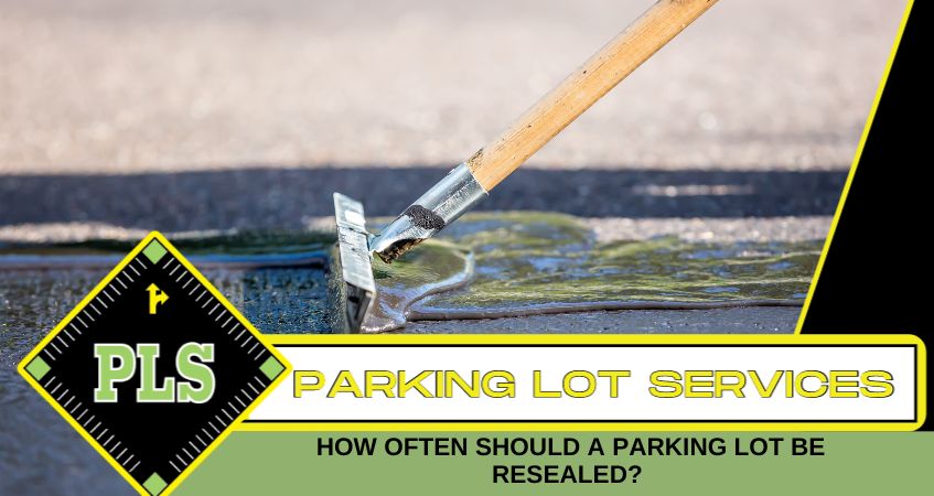 A parking lot being resealed in Tampa Bay, Florida